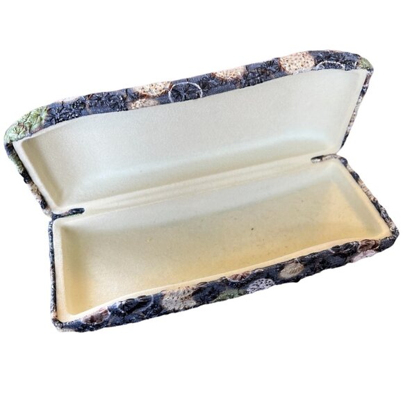 Vintage Embroidered Circles Dots Retro Glasses Case - Picture 2 of 7